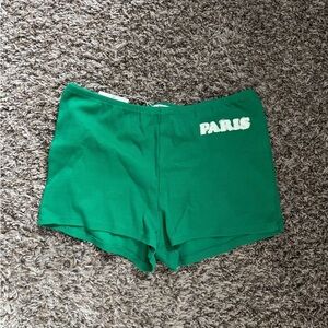 Zara Green Athletic Shorts with Compression Fit